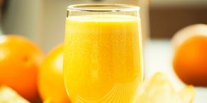 a glass of orange juice