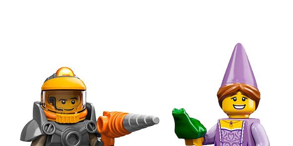 Fictional character, Purple, Toy, Lavender, Space, Violet, Machine, Lego, Cloak, Costume, 