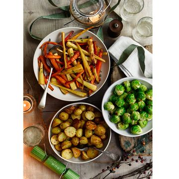 best christmas side dishes roast new potatoes with thyme and garlic