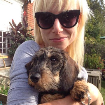 Eyewear, Glasses, Human, Vision care, Dog breed, Plant, Sunglasses, Dog, Mammal, Carnivore, 