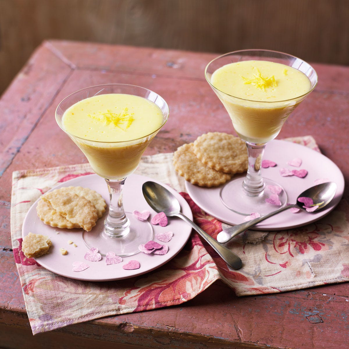lemon posset with shortbread