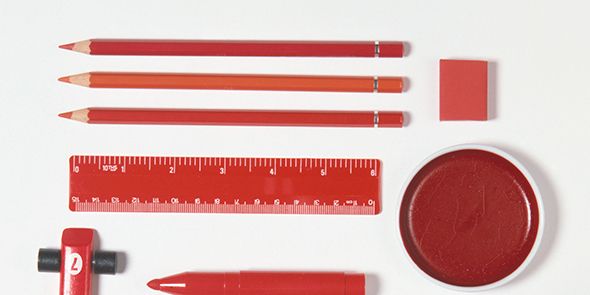 Red, Tool, Peach, Coquelicot, Kitchen utensil, Stationery, Tool accessory, Cosmetics, 