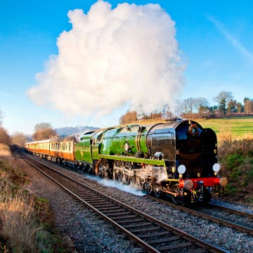 Mode of transport, Nature, Track, Transport, Rolling stock, Railway, Locomotive, Steam engine, Train, Plain, 