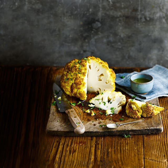 Whole roast cauliflower