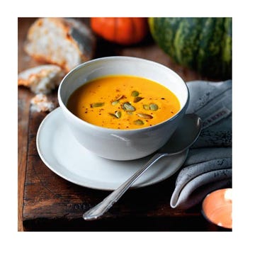 Serveware, Food, Ingredient, Tableware, Dishware, Soup, Produce, Orange, Dish, Stew, 