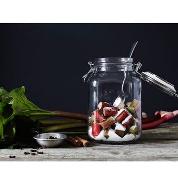 Serveware, Produce, Ingredient, Food, Mason jar, Food storage containers, Still life photography, Fruit, Dishware, Lid, 