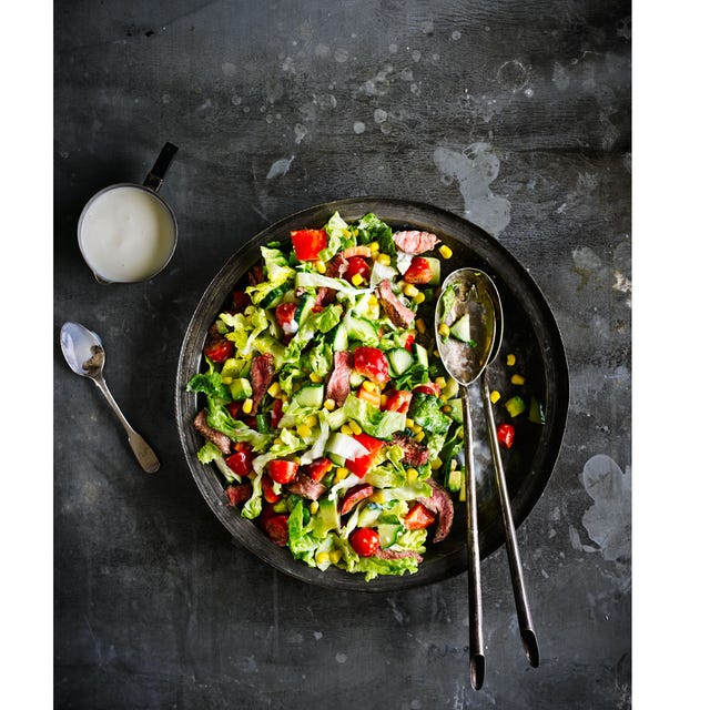 Steak salad with buttermilk dressing
