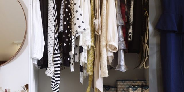 Room, Clothes hanger, Closet, Collection, Shelving, Home accessories, Shelf, Wardrobe, 
