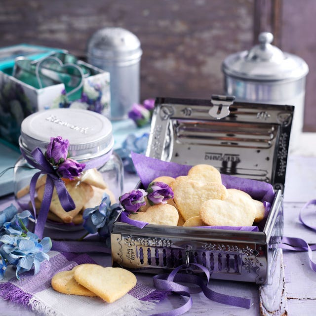 Lavender Shortbread Hearts