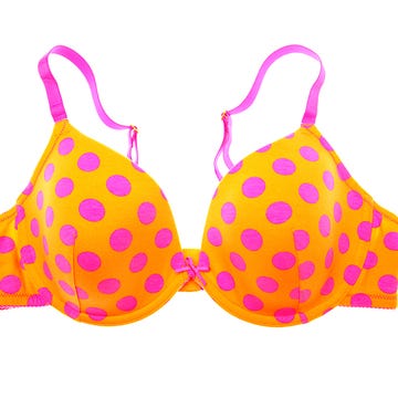 Product, Brassiere, White, Pink, Undergarment, Pattern, Swimsuit top, Costume accessory, Bikini, Lingerie, 