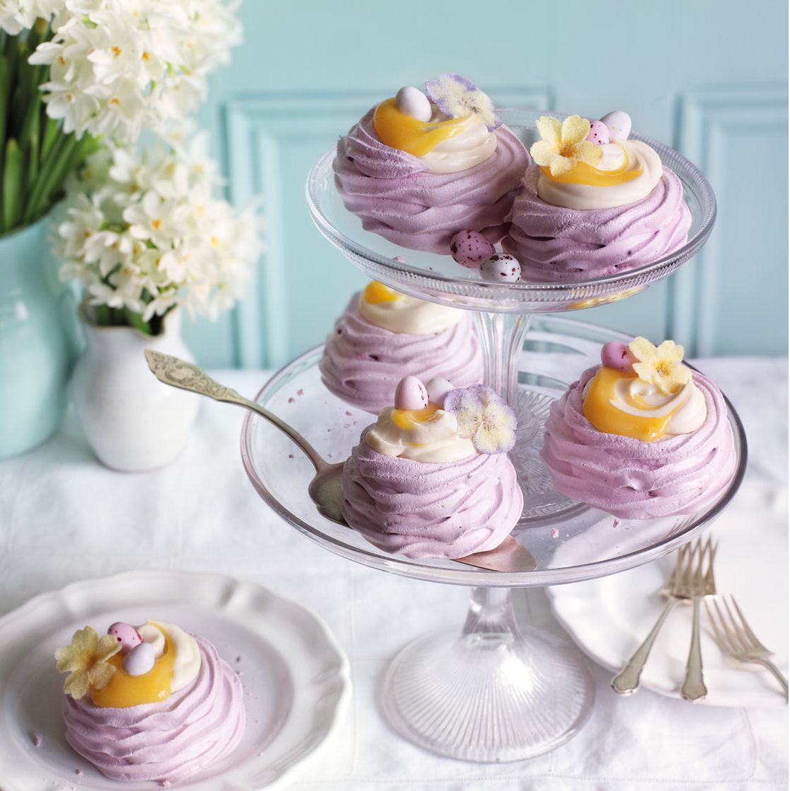best mini egg recipes lavender and lemon easter nests