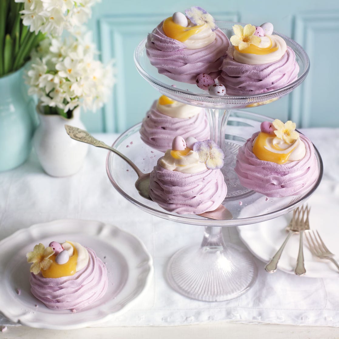 best mini egg recipes lavender and lemon easter nests