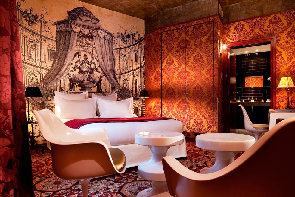 Interior design, Room, Floor, Wall, Interior design, Toilet, Plumbing fixture, Tile, Wallpaper, Design, 