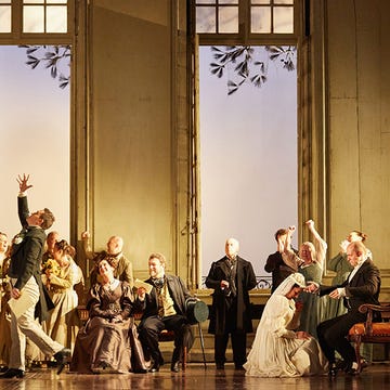 Glass, Stage, heater, Suit, Dress, Drama, Fixture, Costume design, Scene, Acting, 