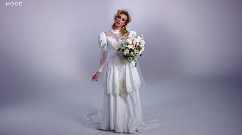 Shoulder, Dress, Textile, Petal, Photograph, Standing, White, Bouquet, Bridal clothing, Formal wear, 