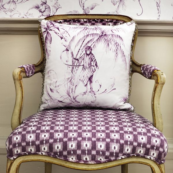 Furniture, Purple, Chair, Club chair, Cushion, Classic, Pillow, Throw pillow, Velvet, Armrest, 