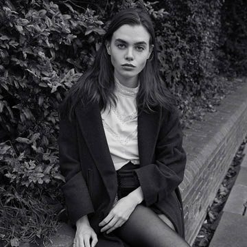 Mouth, Eye, Style, Monochrome, Blazer, Beauty, Street fashion, Jewellery, Jacket, Model, 