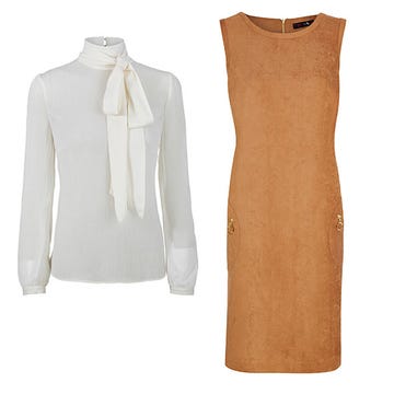 Brown, Product, Sleeve, Collar, Textile, Pattern, Dress, Khaki, Tan, Fashion, 