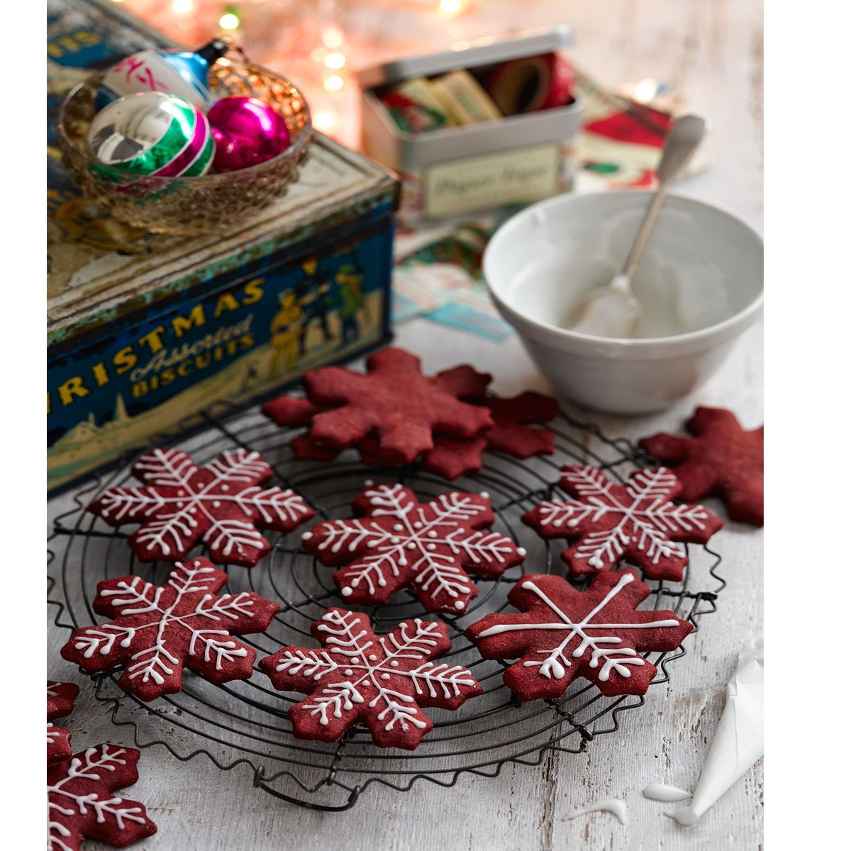 best homemade christmas gifts red velvet snowflakes christmas biscuits
