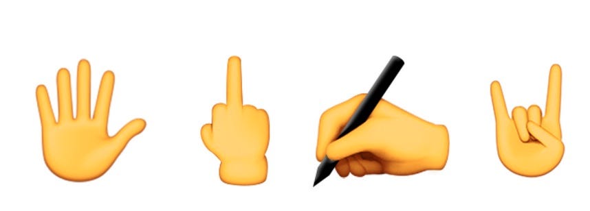 Finger, Yellow, Thumb, Gesture, Wrist, Nail, Sign language, Computer accessory, Graphics, Silhouette, 