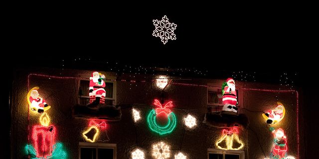 Christmas decoration, Darkness, Light, Holiday, Midnight, Christmas, Christmas lights, Christmas eve, Festival, Decoration, 