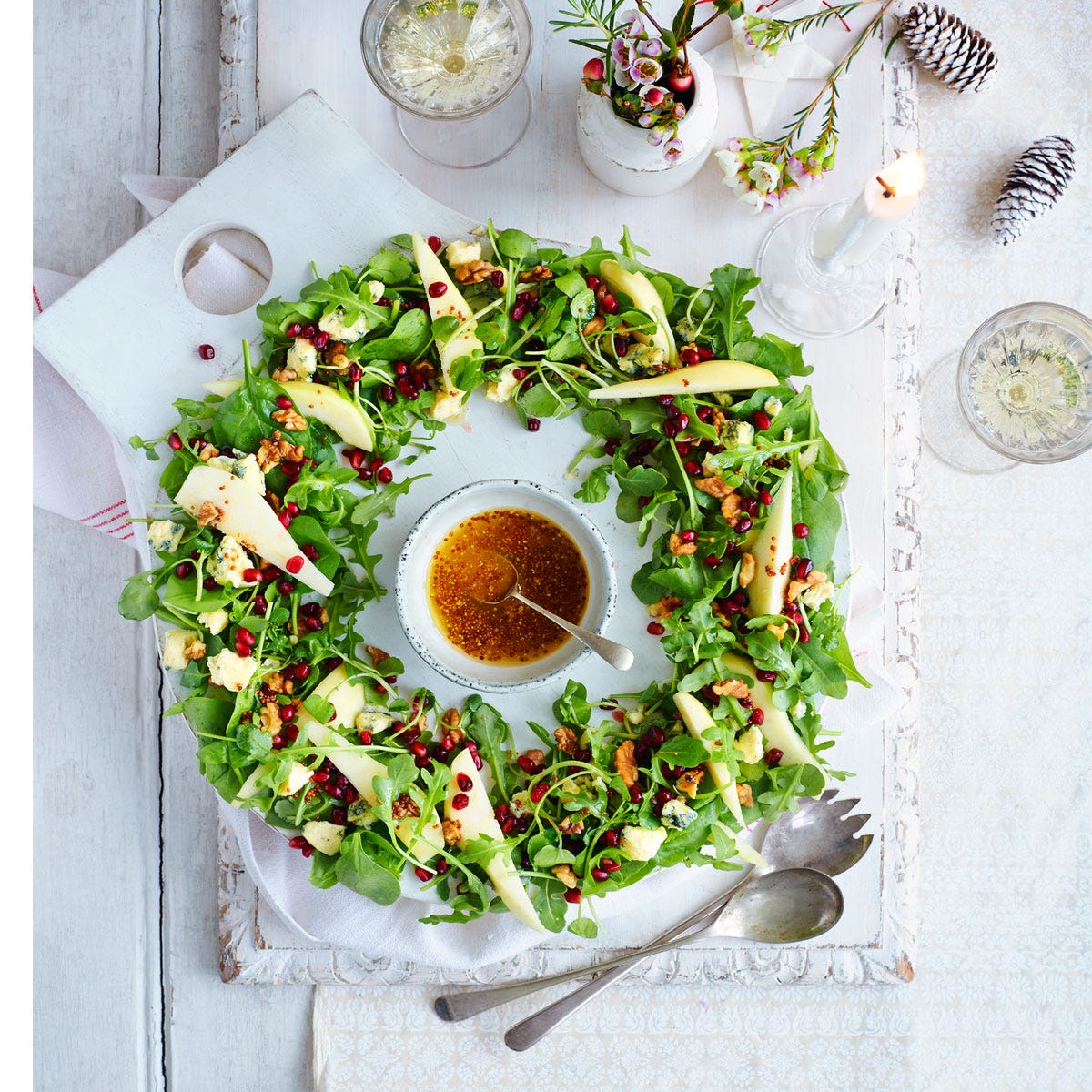 Christmas wreath salad