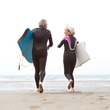 Fun, People on beach, Standing, People in nature, Beach, Vacation, Sand, Waist, Wetsuit, Shore, 