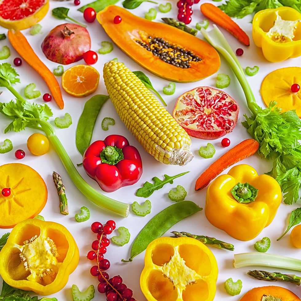 Food, Bell pepper, Yellow, Natural foods, Produce, Ingredient, Whole food, Vegan nutrition, Food group, Vegetable, 