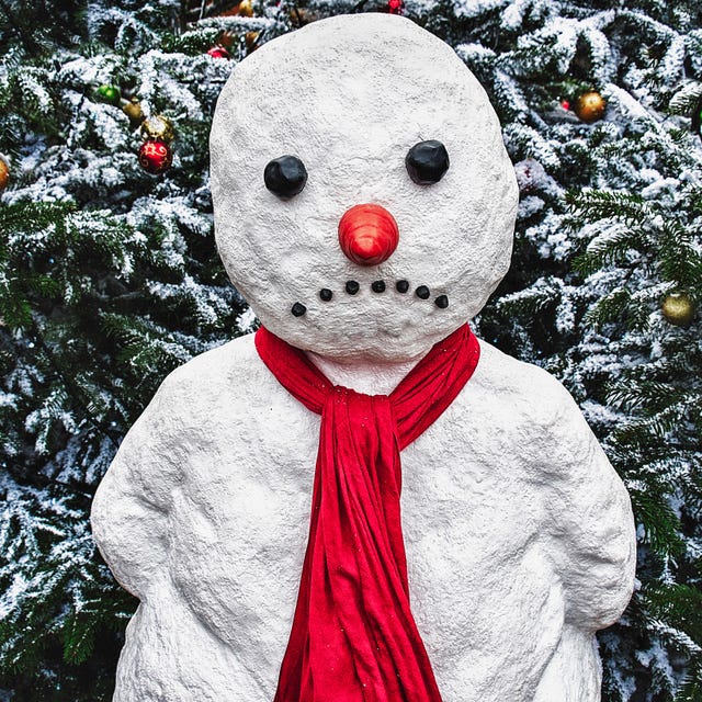 Winter, Snowman, Carmine, Snow, Fictional character, Conifer, Fir, 