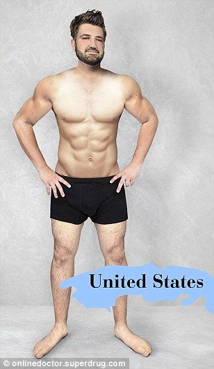 Man's body photoshopped to fit 19 country's body ideals