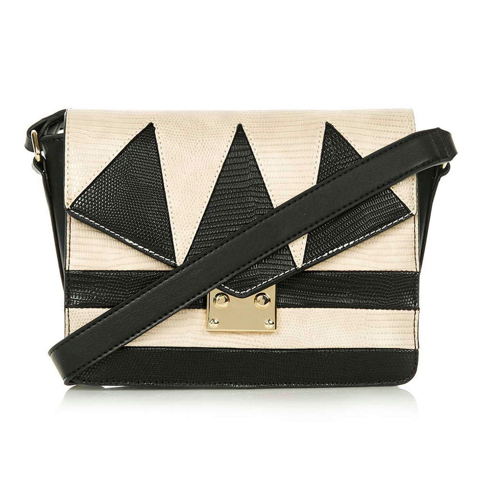 Bag, Shoulder bag, Beige, Rectangle, Wallet, Strap, Label, Buckle, 