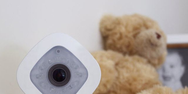 Stuffed toy, Product, Toy, Technology, Beige, Circle, Security, Cameras & optics, Teddy bear, Plastic, 