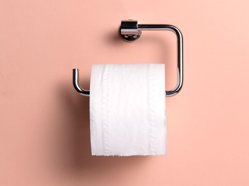 Toilet roll holder, Paper towel holder, Toilet paper, Household supply, Paper, Paper towel, Paper product, Bathroom accessory, Household hardware, Metal, 