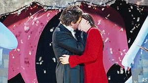 Photograph, Suit, Red, Formal wear, Interaction, Romance, Love, World, Gesture, Kiss, 