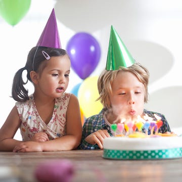 Party hat, Event, Sweetness, Cake, Dessert, Party supply, Child, Baked goods, Pink, Party, 