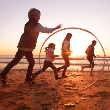Fun, People on beach, Happy, People in nature, Vacation, Beach, Hula hoop, Sunset, Playing sports, Sand, 