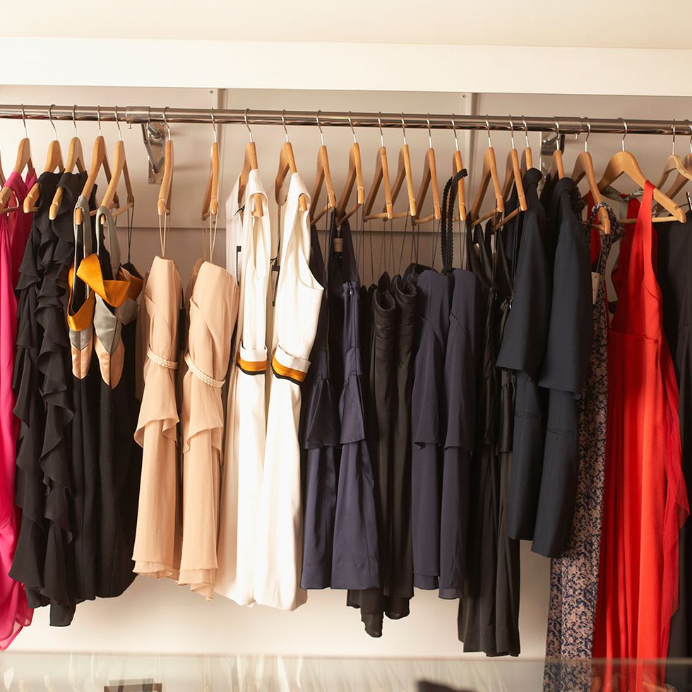 Textile, Room, Clothes hanger, Fashion, Grey, Collection, Fashion design, Outlet store, Boutique, Home accessories, 