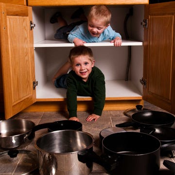Cookware and bakeware, Child, Facial expression, Kitchen, Cooking, Wood stain, Countertop, Bowl, Toddler, Mixing bowl, Cookware and bakeware, Child, Facial expression, Kitchen, Cooking, Wood stain, Countertop, Bowl, Toddler, Mixing bowl,