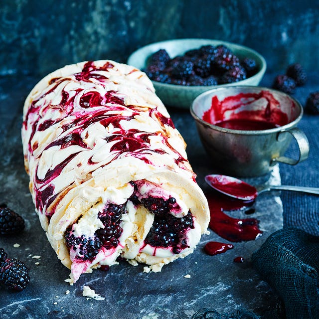 Blackberry Meringue Roulade