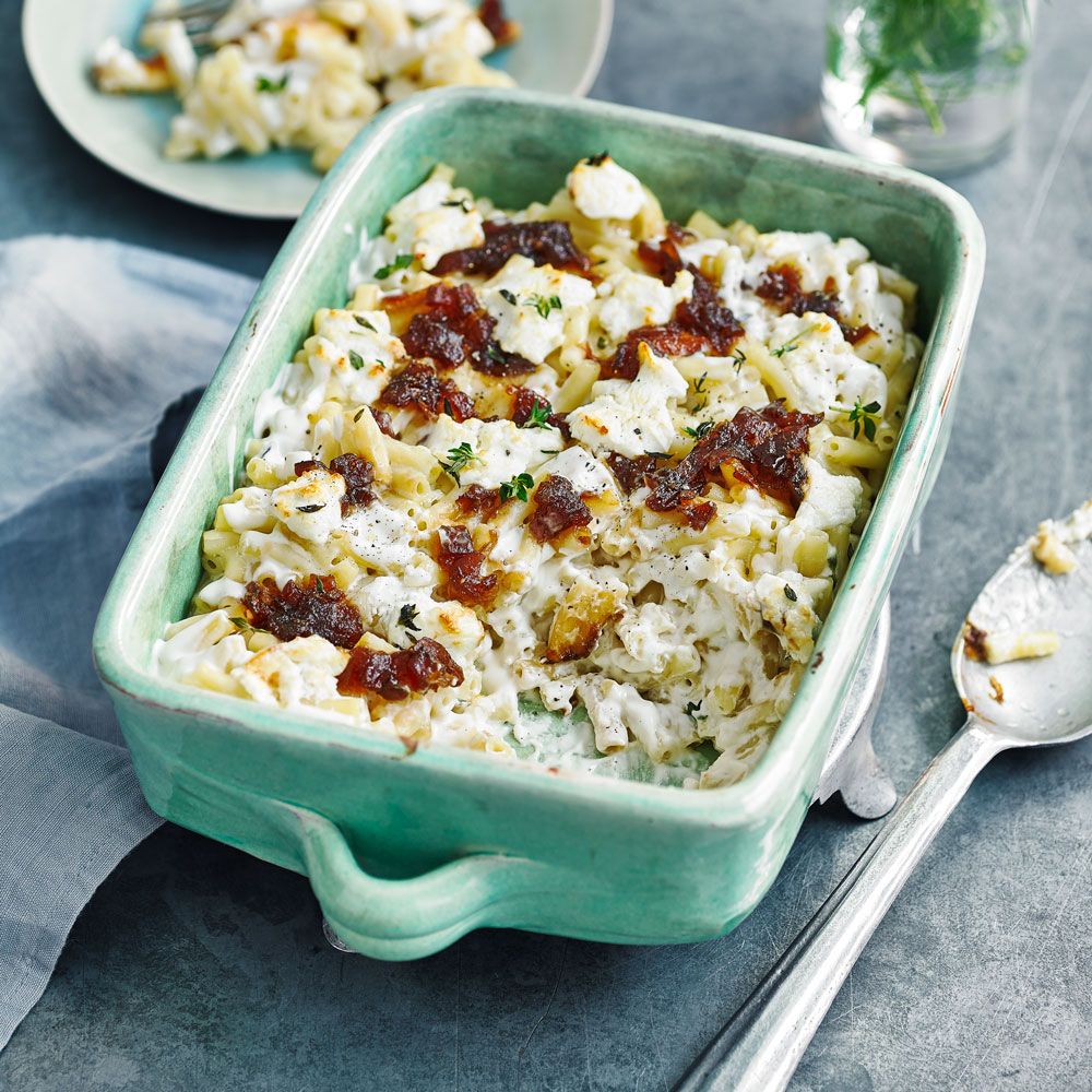 best pasta bake recipes onion and goat's cheese macaroni