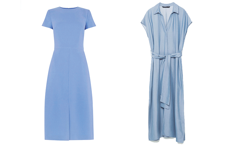Blue, Product, Sleeve, Textile, White, Pattern, Electric blue, Dress, Aqua, One-piece garment, 