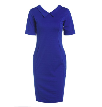 Blue, Sleeve, Dress, Standing, One-piece garment, Formal wear, Electric blue, Cobalt blue, Aqua, Pattern, 
