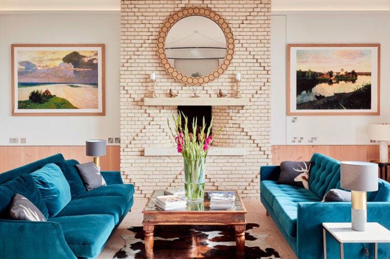 Room, Green, Interior design, Living room, Furniture, Table, Wall, Couch, Home, Interior design, 