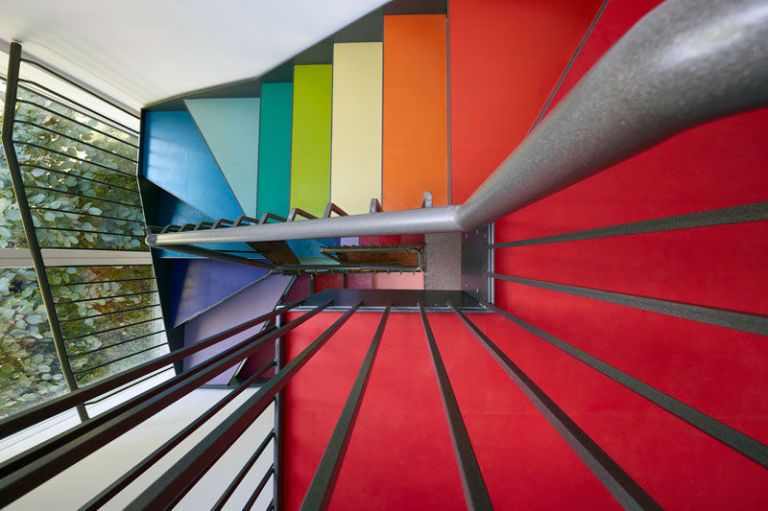 Colorfulness, Daylighting, Transparent material, Coquelicot, Stairs, 