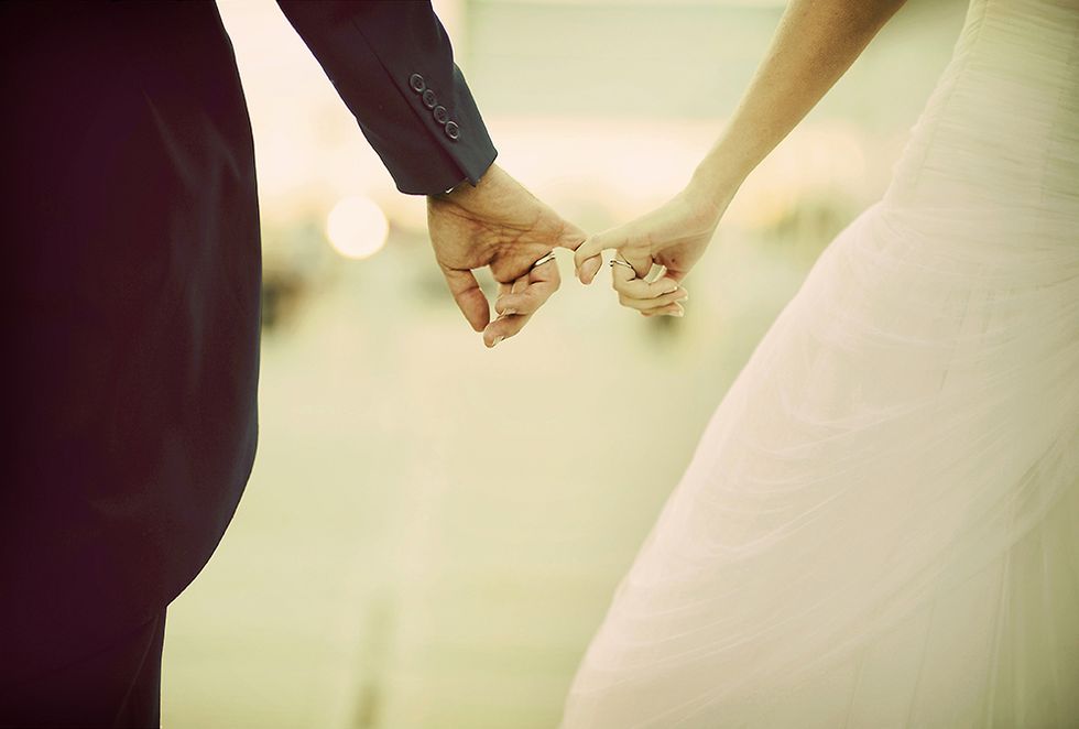 Finger, Joint, Bridal clothing, Dress, Wrist, Wedding dress, Bride, Gesture, Ceremony, Bridal accessory, 