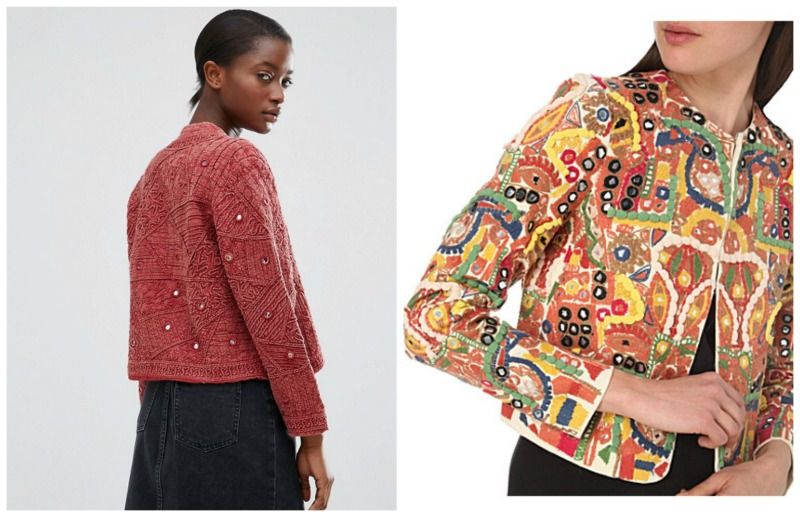 Zara ethnic cheap embroidered jacket