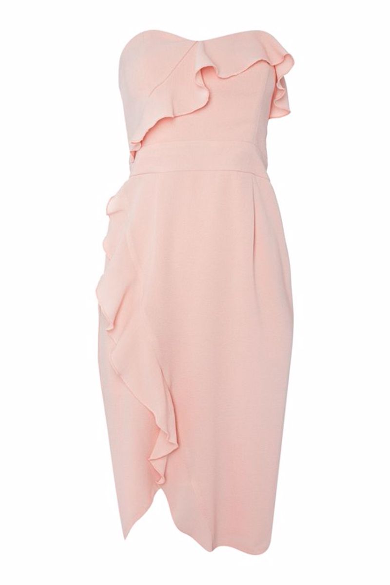 Sleeve, Dress, Peach, Pink, One-piece garment, Day dress, Pattern, Fashion design, Cocktail dress, Pattern, 