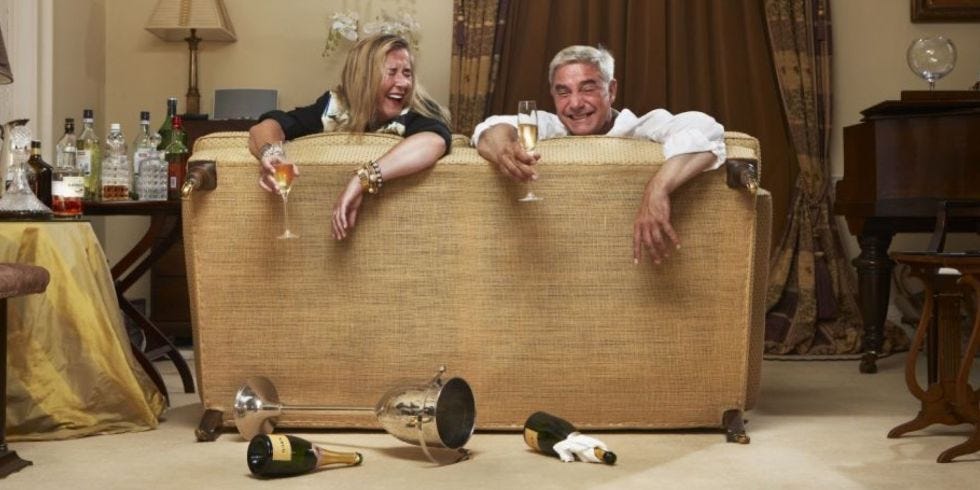 Curtain, Tooth, Interior design, Blond, Laugh, Houseplant, Humour, Rolling, Window treatment, 
