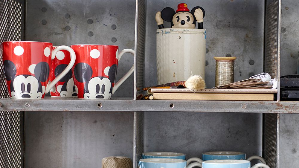 Disney Mickey Mouse Stoneware Lidded Mugs