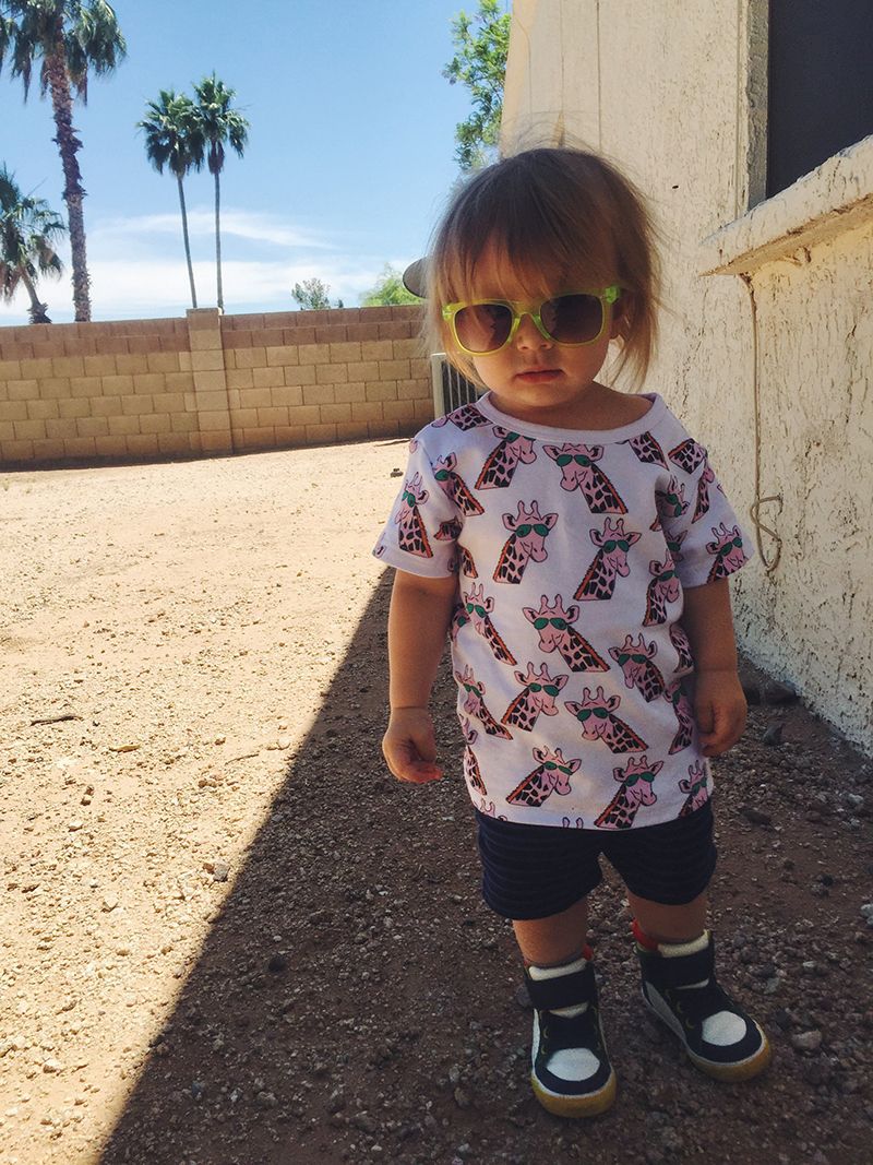 Clothing, Sleeve, Child, Baby & toddler clothing, Sunglasses, Summer, T-shirt, Arecales, Cool, Pattern, 